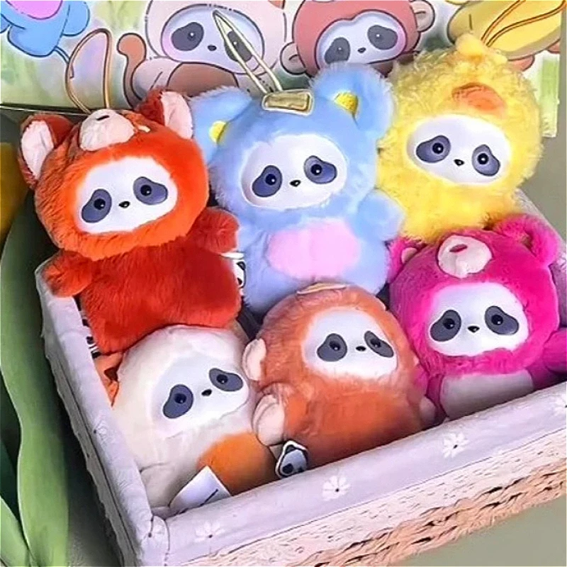

Panda Roll The Zoo In Hands Series Blind Box Surprise Bag Pendant Kawaii Plush Doll Mystery Home Ornaments Toys Collectible Gift