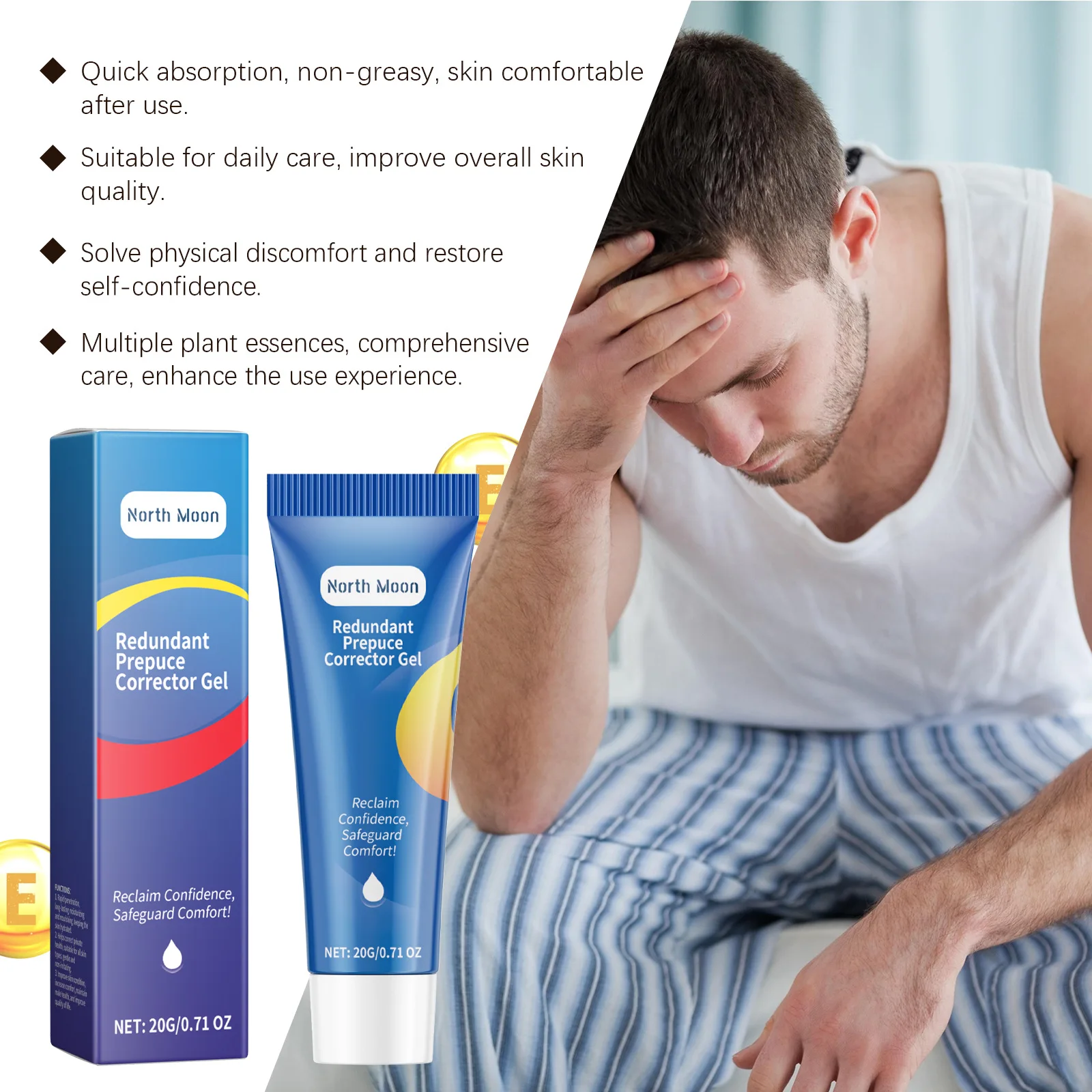 

Men's Repair gel Herbal Ingredients Mild Soothing Repair Moisturizing Care gel