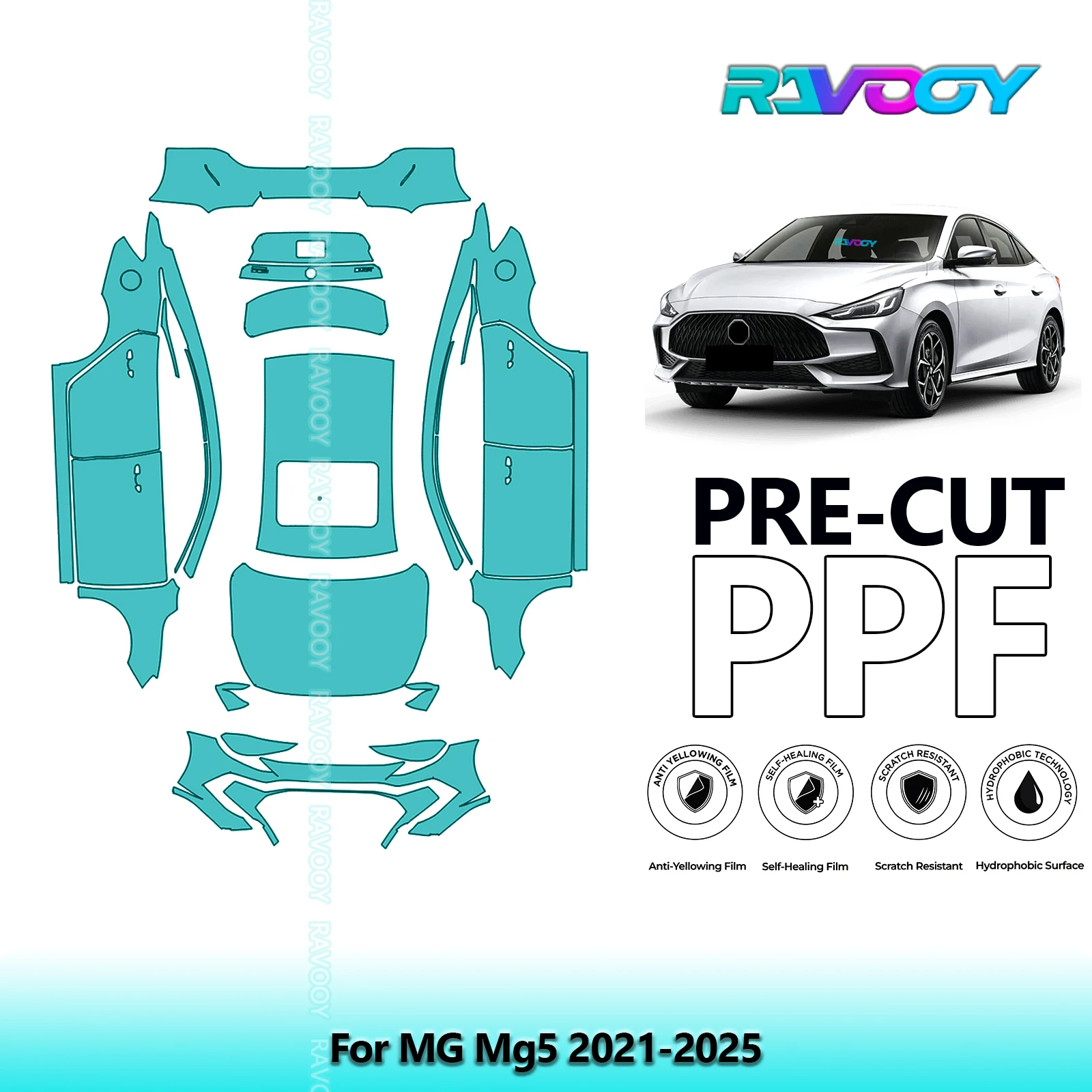 

Full Vehicle Clear Bra Precut PPF Paint Protection Film For MG Mg5 2021-2025
