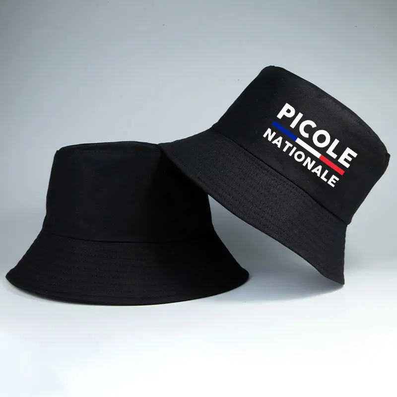Summer Picole Nationale Reversible Bucket HatS Men Women Cotton Fisherman Cap Unisex Outdoor Sport Activities Panama Bob Chapeau view 4