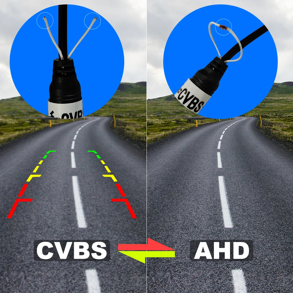 Podofo Auto-Rückfahrkamera AHD Nachtsicht Einparkhilfe Rückfahrkamera Universelle Wasserdichte HD Farbbild Fahrzeugkamera – Detail 4