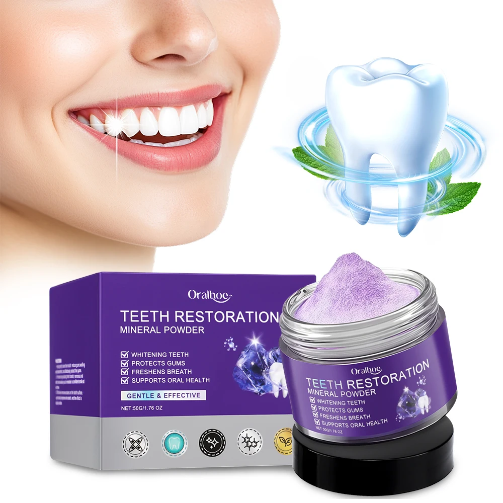 

Teeth Restoration Mineral Powder Teeth Whitening Remove Stain Oral Hygiene Cleaning Fresh Improve Bad Breath Teeth Care Product