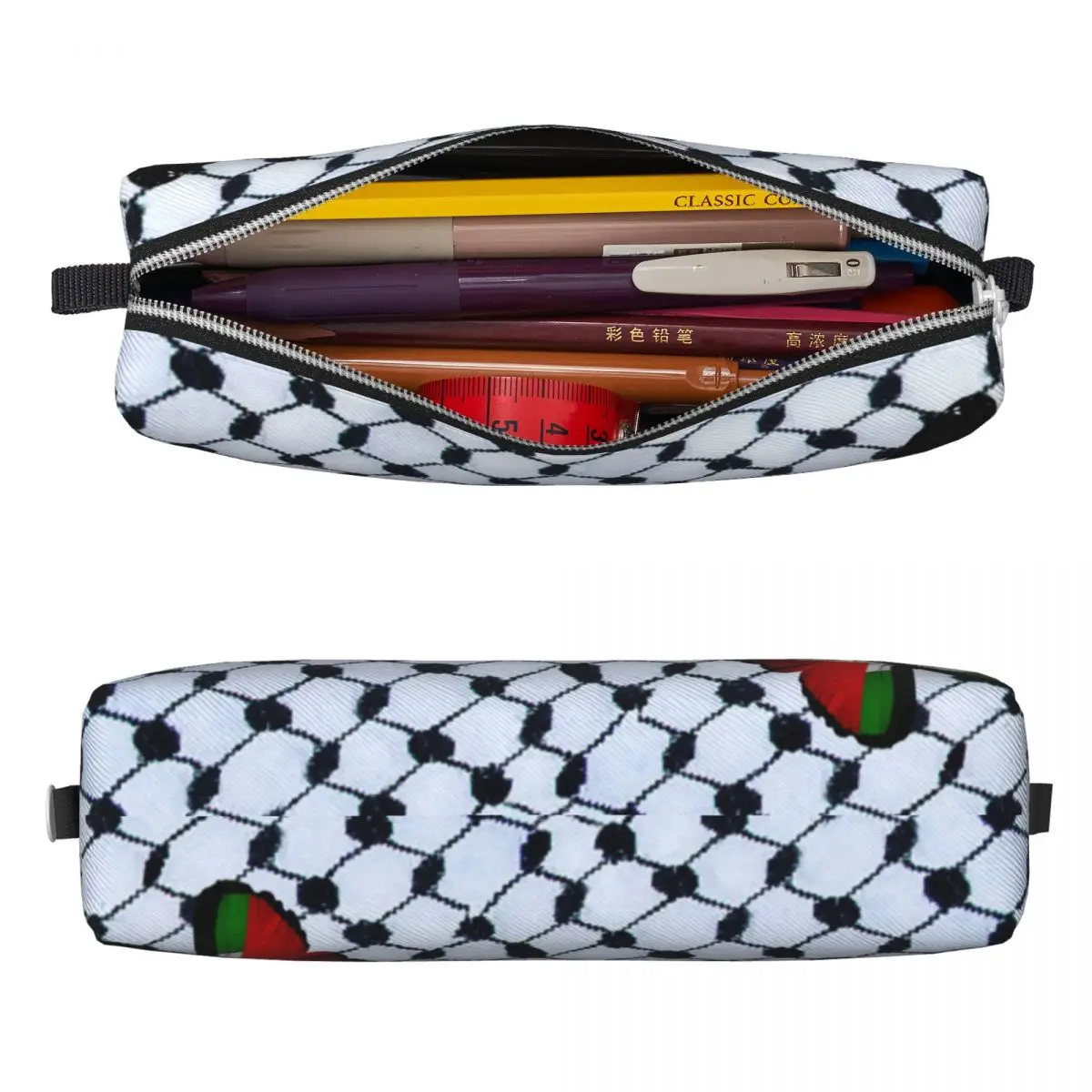 Fashion Palestinians Kufiya Hatta Arabic Pencil Case Pencil Box Pen for Girl Boy Large Storage Bag School Supplies Stationery