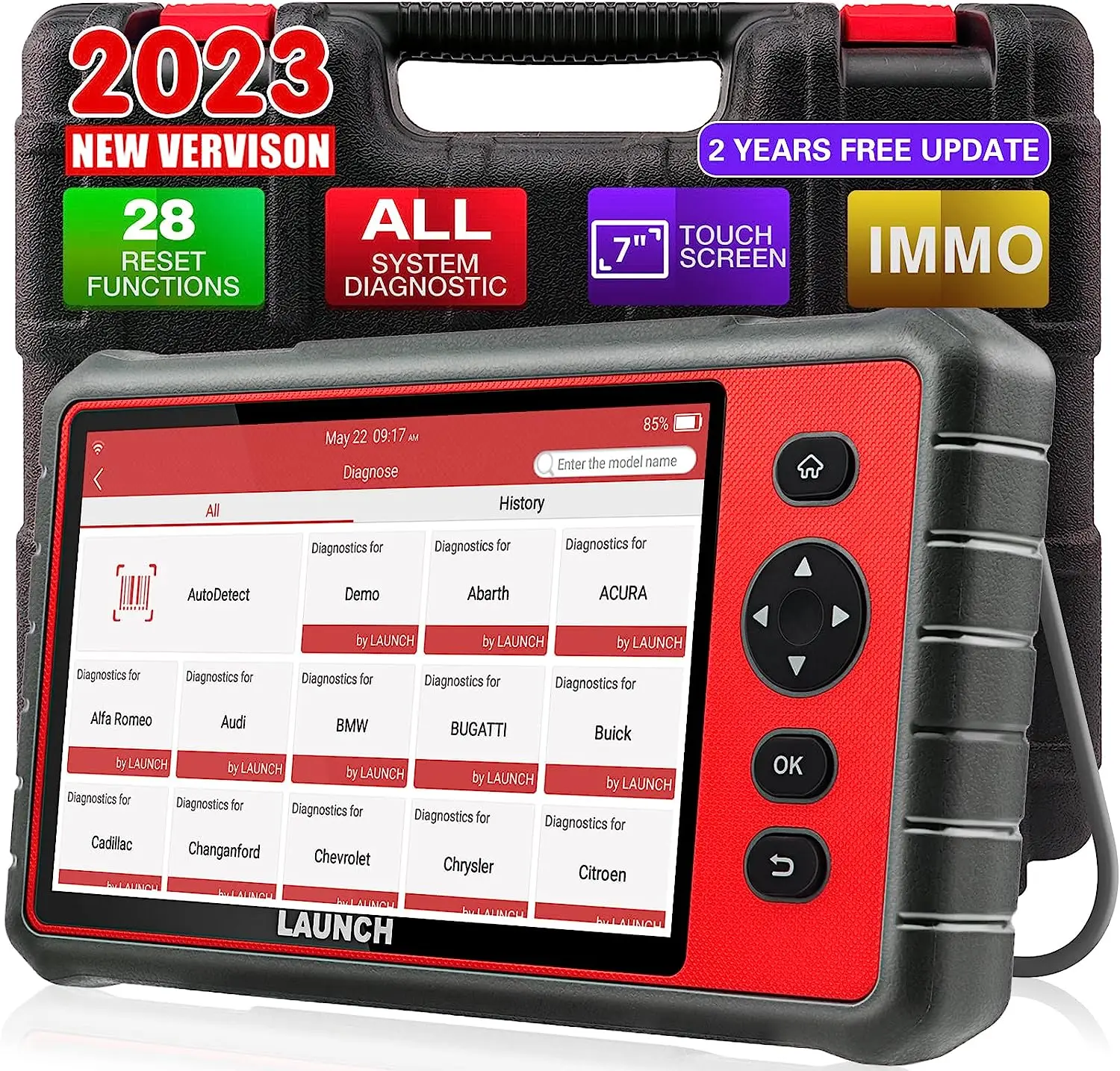 LAUNCH  X431 CRP909E OBD2 Car Diagnostic Scanner Professional OBD2 Scanner Airbag SAS TPMS IMMO Reset OBD Auto Code Reader