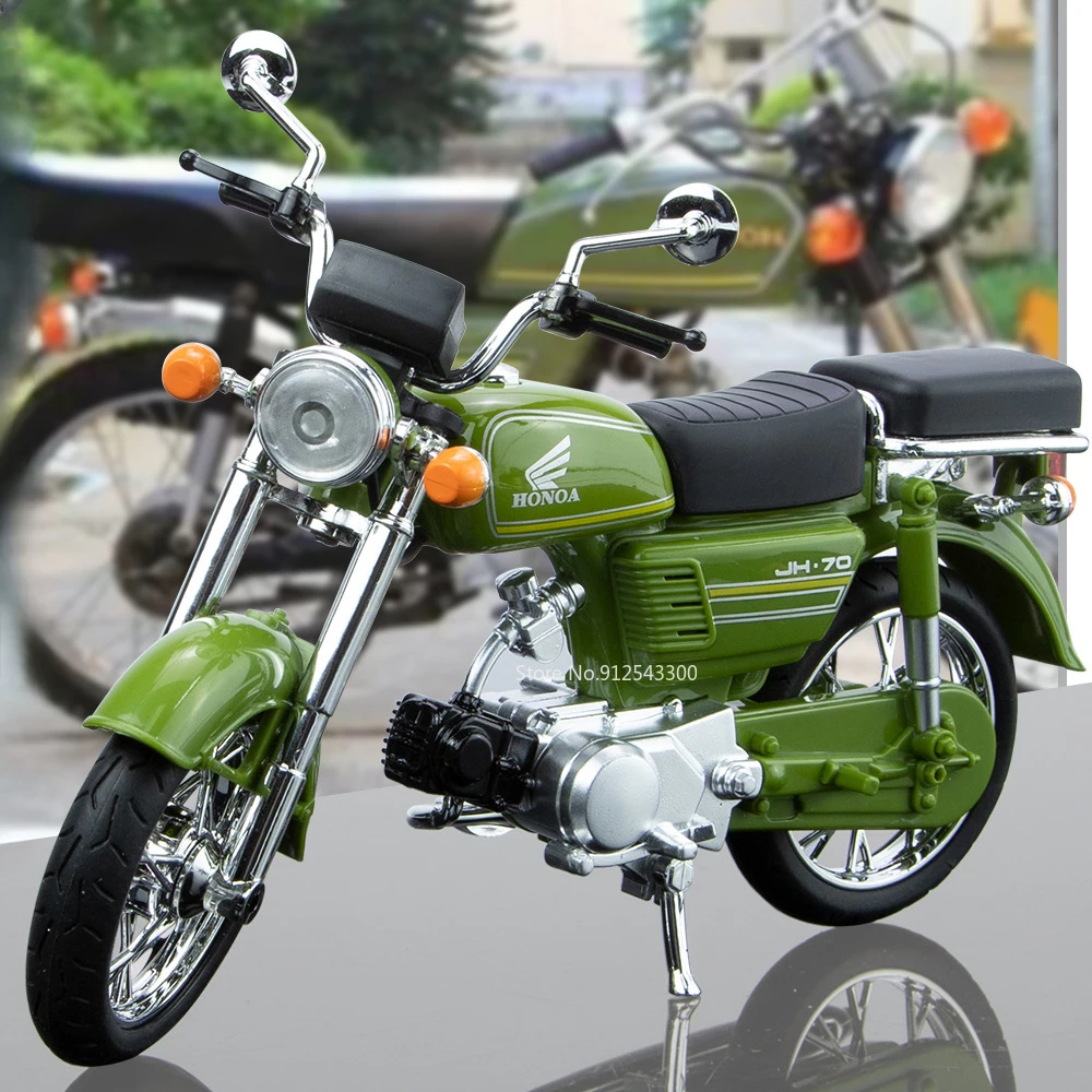 1/12 Honda JiaLing JH-70 Motorcycle Models Toys Alloy Diecast Classic Motor Shock Absorption Music Light Models for Kids Gifts