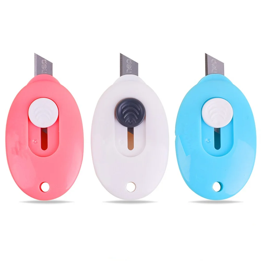 レターオープニング付き高品質カッター,ユーティリティボックス,格納式かみそりの刃,3個