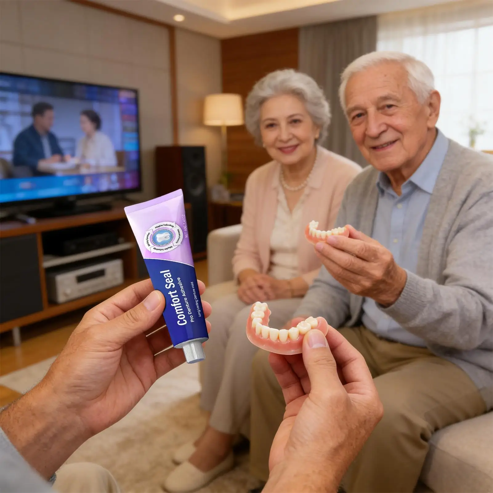40g Professional Denture Cream Glue For Dentures Long-Lasting Stability Comfort Security Teeth Adhesive For Home Travel Braces image 6