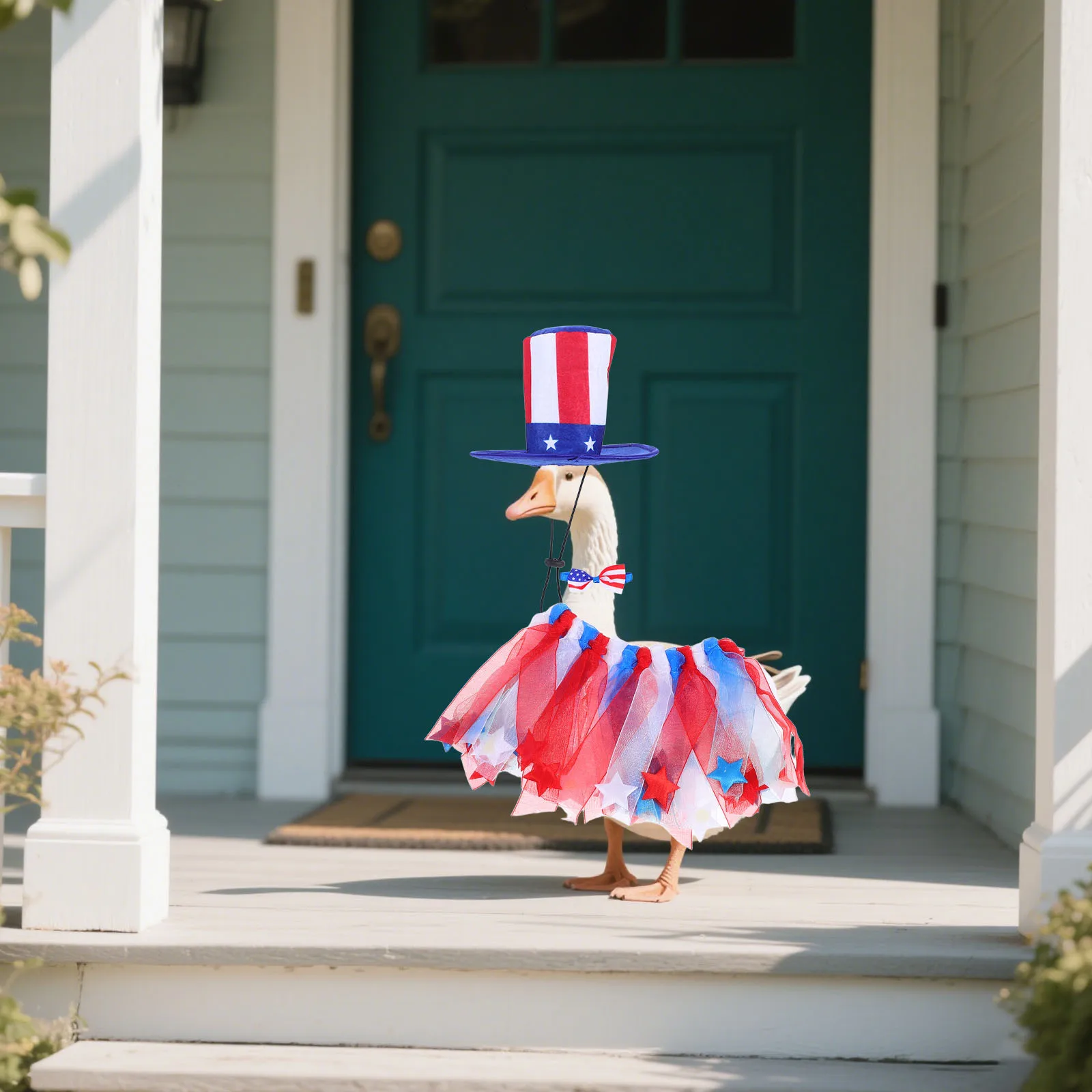 

Independence Day Porch Goose Outfit Set Patriotic 4th of July Costume for Lawn Garden Decor Holiday Goose Clothes