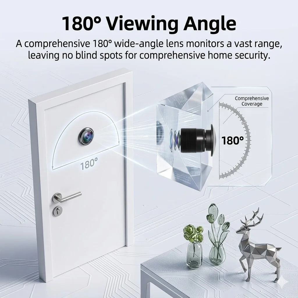 3MP 2K WiFi Kapı Gözetleme Kam - Peephole Camera Viewer incelemesi ve fiyatı