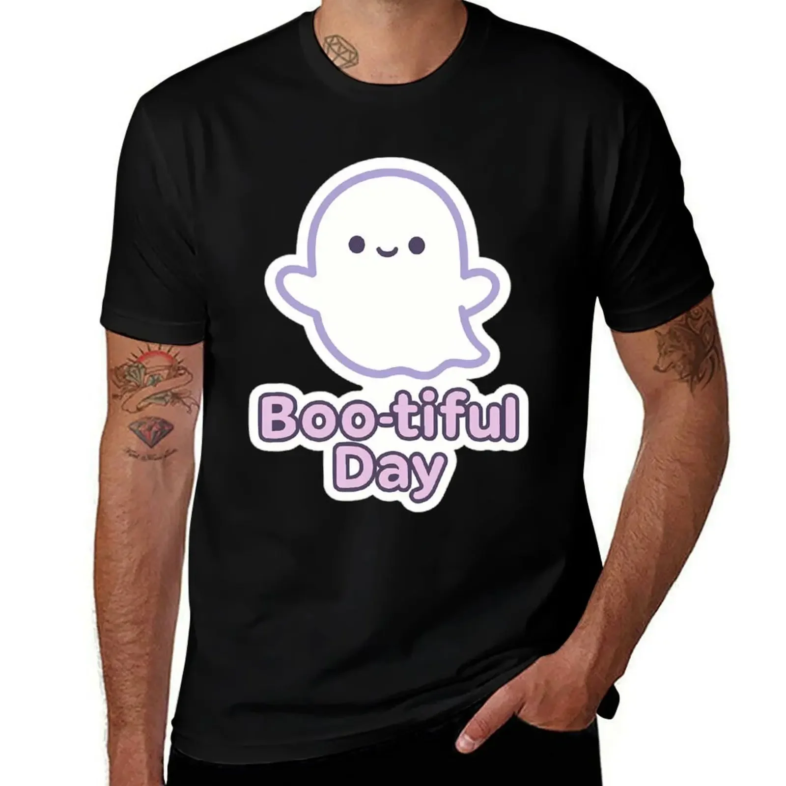 

Boo-tiful Day – Cute Ghost with a Friendly Fright T-Shirt Clothing Luxury man Louboutins slim fit t shirts for men