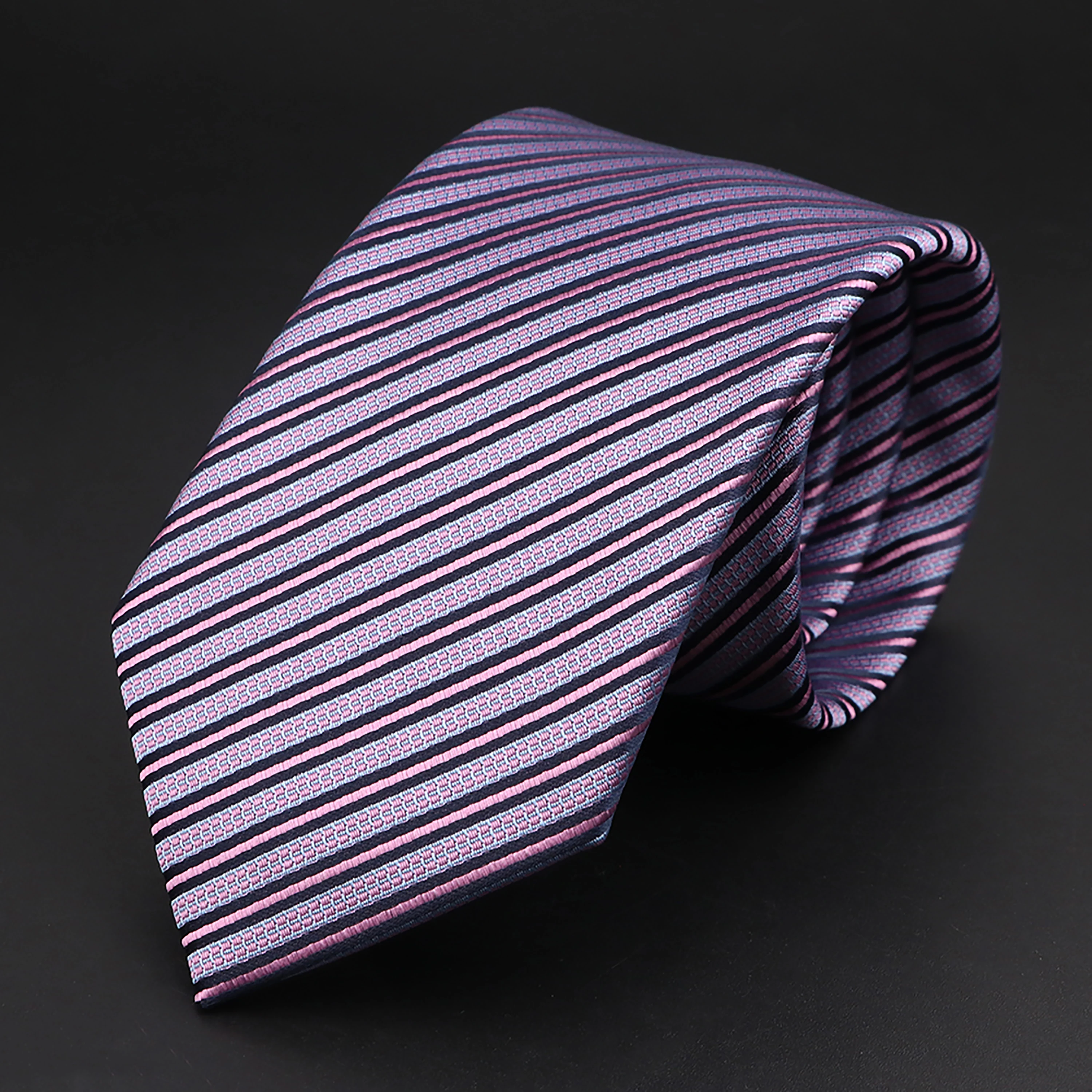 Purple Blue Striped Dot Classic Mens Tie 7cm Slim Narrow Wedding Business Office Necktie Daily Wear Male Gravata Accessories