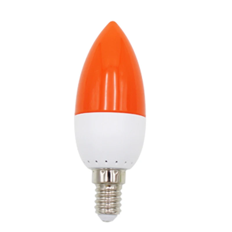 Bombilla LED de punta de vela, luz de vela de Color, E14