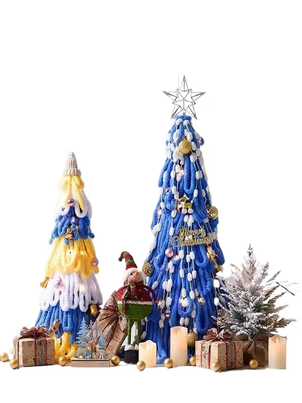 

Yarn Christmas tree decoration Christmas atmosphere Home shopping mall Hotel window Christmas decoration clock in photo