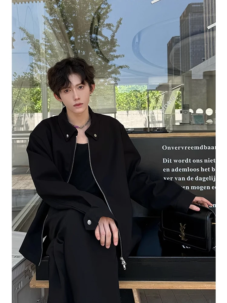 

Мужская куртка-пилот Cleanfit с подплечниками, молодежная, модная, с декоративной молнией, приталенного кроя, повседневная