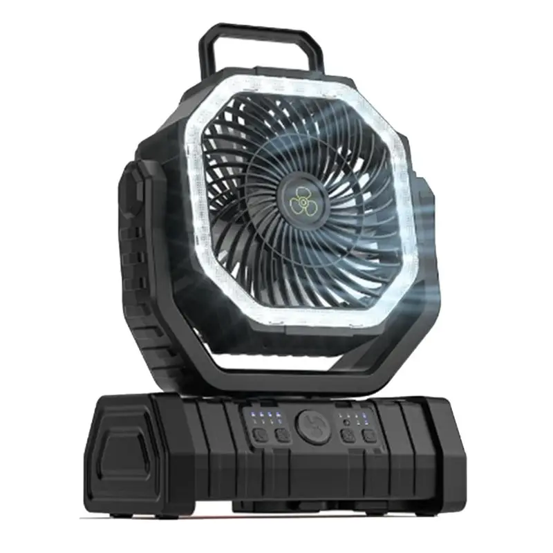 

A78K Modern 20000Mah Battery Fan Rechargeable With Hook&Bright LED Light Remote Control Timer Auto Oscillation Cordless Fan