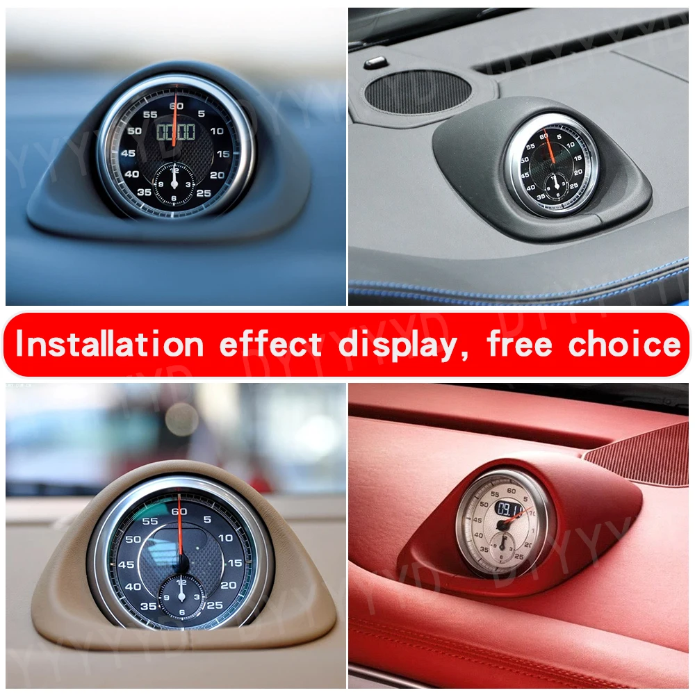 

Stopwatch For Porsche cayman 718 boxster 987 981 911 Carrera997 Stopwatch clock Targa Dashboard Chrono Stopwatch Car accessories