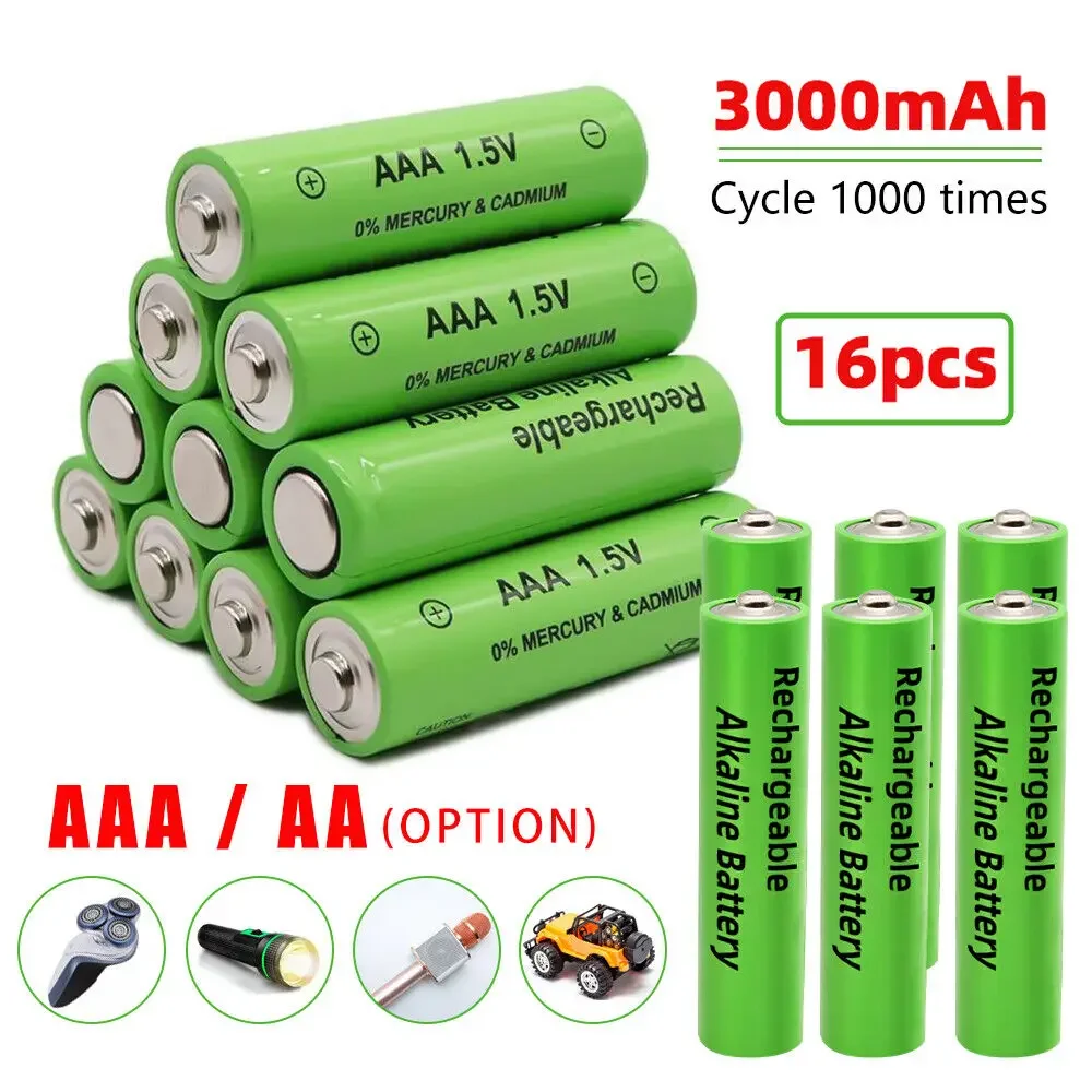 Rechargeable Battery 1.2V+AAA 3000mAh Lithium Li-ion Rechargeable Battery Suitable for razors,LED lighting, wireless microphones