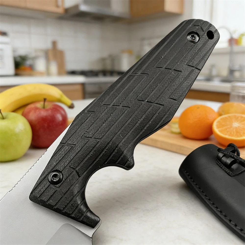 New House Kitchen Knife with Sheath 7Cr13Mov Blade and G10 Handle Everyday Household Knives Cutting Meat Fish Durable Knife view 3