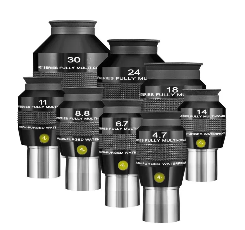 ES 82-degree 1.25/2-inch Nitrogen-filled, Waterproof Ultra-wide-angle Eyepiece 4.7/8.8/11/14/18/24/30mm