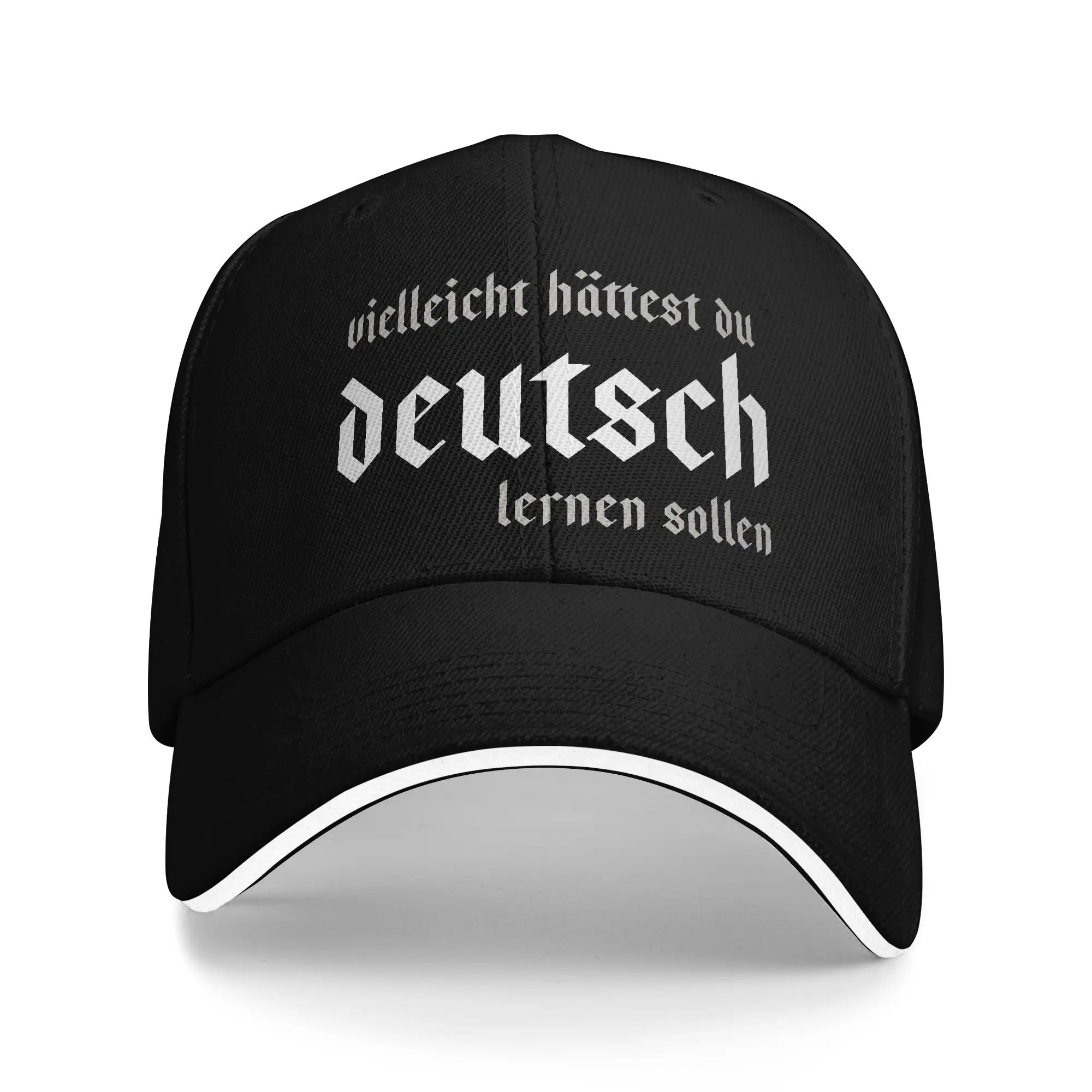 You Should Learn German Sandwich Baseball Caps Classic Polyester Funny Saying Deutsch Snapback Hat Travel Adjustable Adult Hat