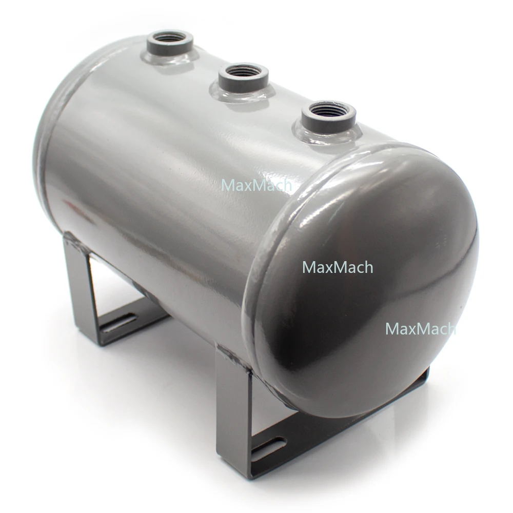 5L أفقي الكربون الصلب خزان الهواء ضاغط الهواء مضخة الهواء خزان الضغط فراغ تخزين اسطوانة مع مقياس الضغط