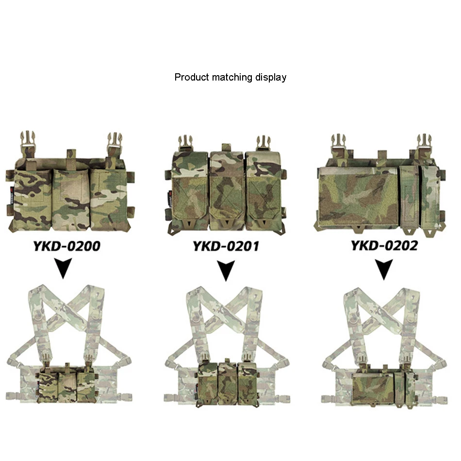 Imagem -06 - Yakeda-leve Modular Tactical Chest Hanger Base Airsoft Respirável Combate Pendurado Bolsa Nylon Resistente ao Desgaste 56 tipo 500d