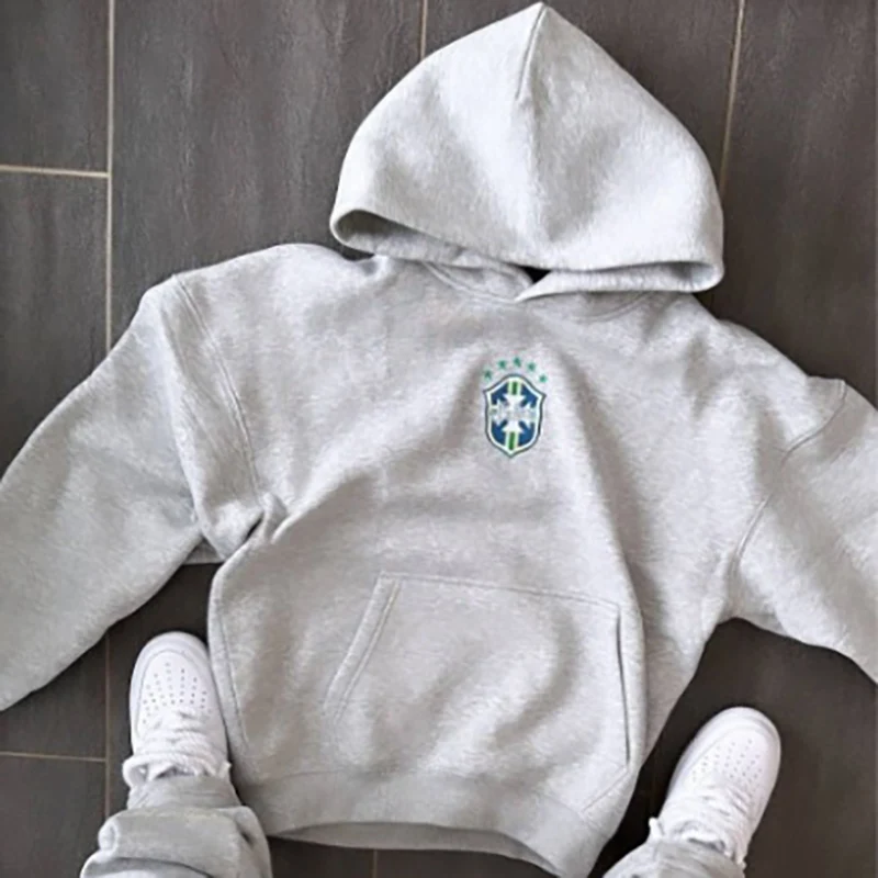 Y2K Hoodie Sets Men High Street Printed Suit Spring Autumn Straight Sweatpants Casual Hoodie Streetwear American Hip-Hop Sets