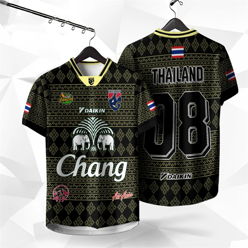 Nueva Camiseta de Verano con Estampado 3D de Elefante Chang de Tailandia, Camiseta de Manga Corta para Hombre y Mujer de Alta Calidad