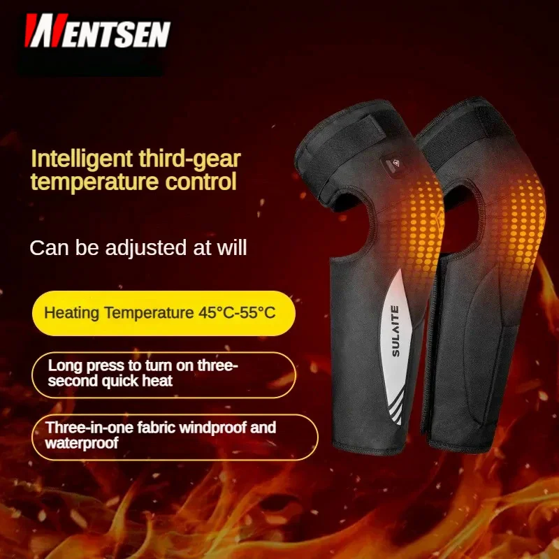 

Motorcycle Heating Kneepad Winter Riding Windproof Long Protective Gear Waterproof Self-Heating Warm Leggings