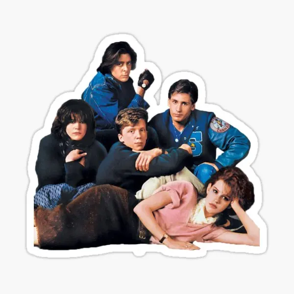 The Breakfast Club  5PCS Stickers for Funny Bumper Luggage Wall Stickers Window Decor  Decorations Cute Laptop Print Living Room