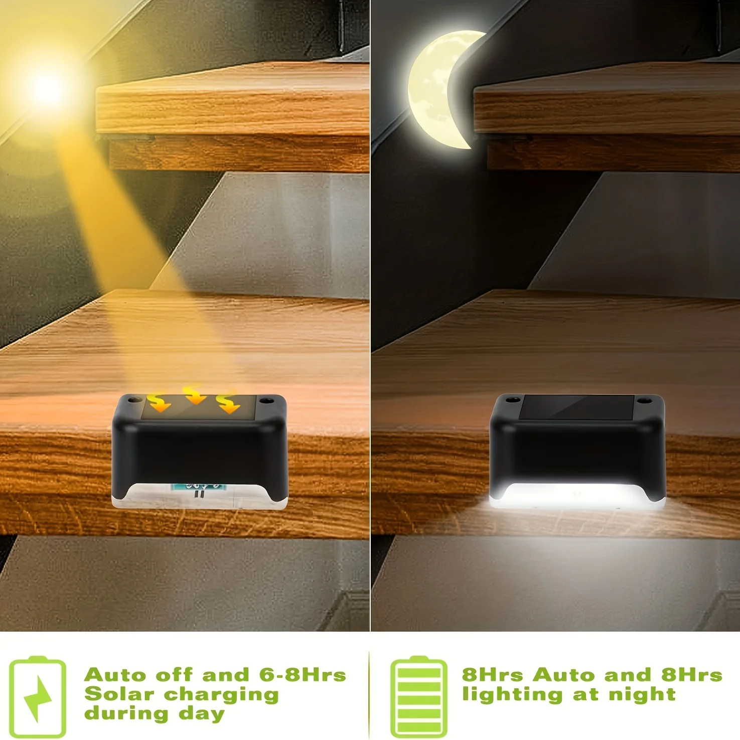 4pcs Solar LED Lights Outdoor Garden Light Deck Lamp Solar Stairs Light Waterproof Solar Step Lamp Patio Garden Decor