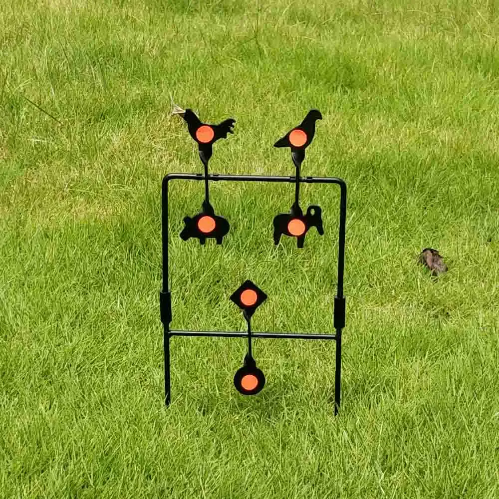 Light portable Metal spinner target air rifle pistol animals spinner self reset plinking airsoft Children\'s shooting practice