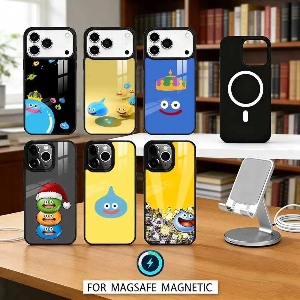 

1PC Cute Bouncy D-Dragon S-slimes Phone Case For iPhone 17,16,15,14,13,12,Pro,Max For Magsafe Magnetic Wireless Charging