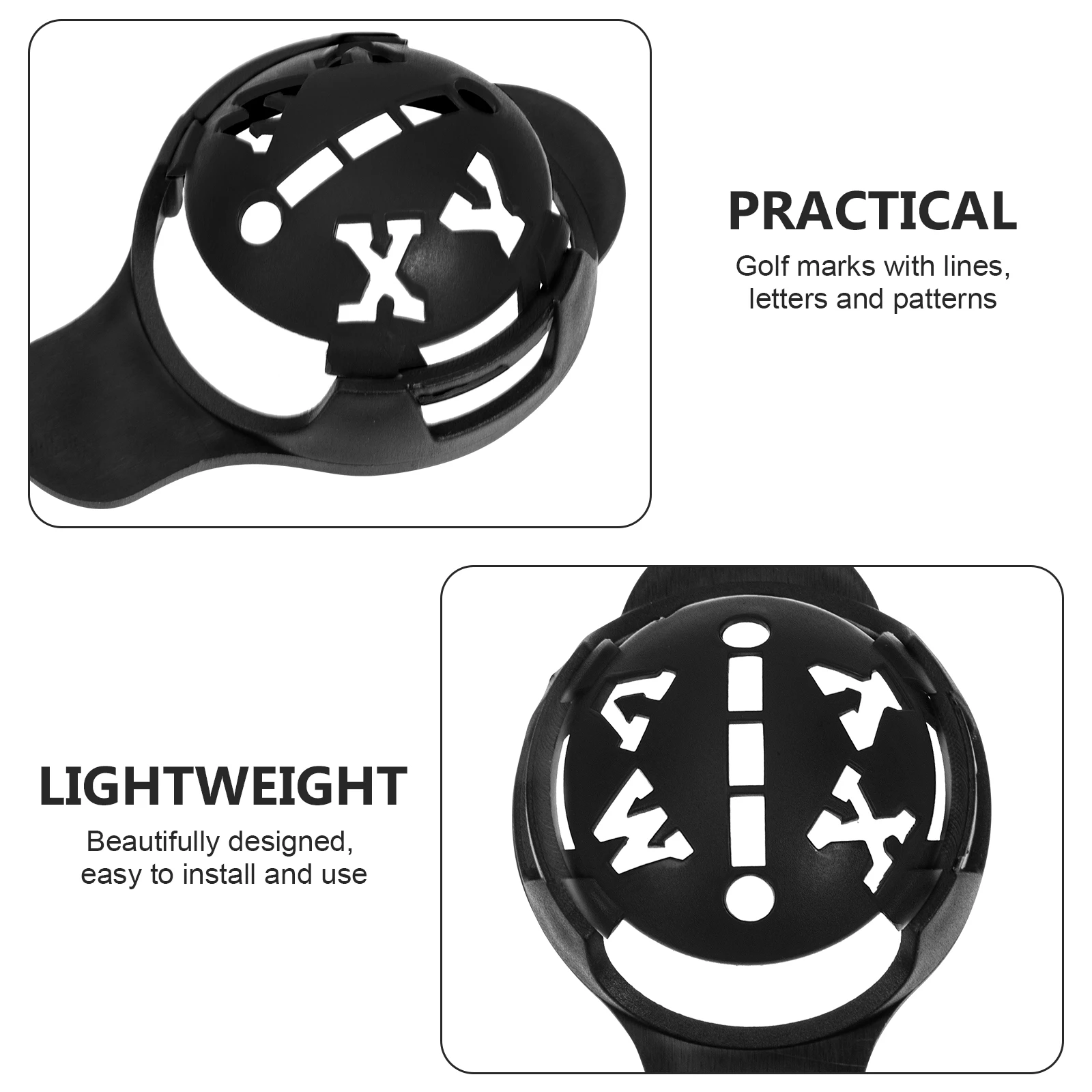 

1 set Golf Liner Suite Golfs Alignment Tool Personalized Black Golfing Supplies Premium ABS Material Storage