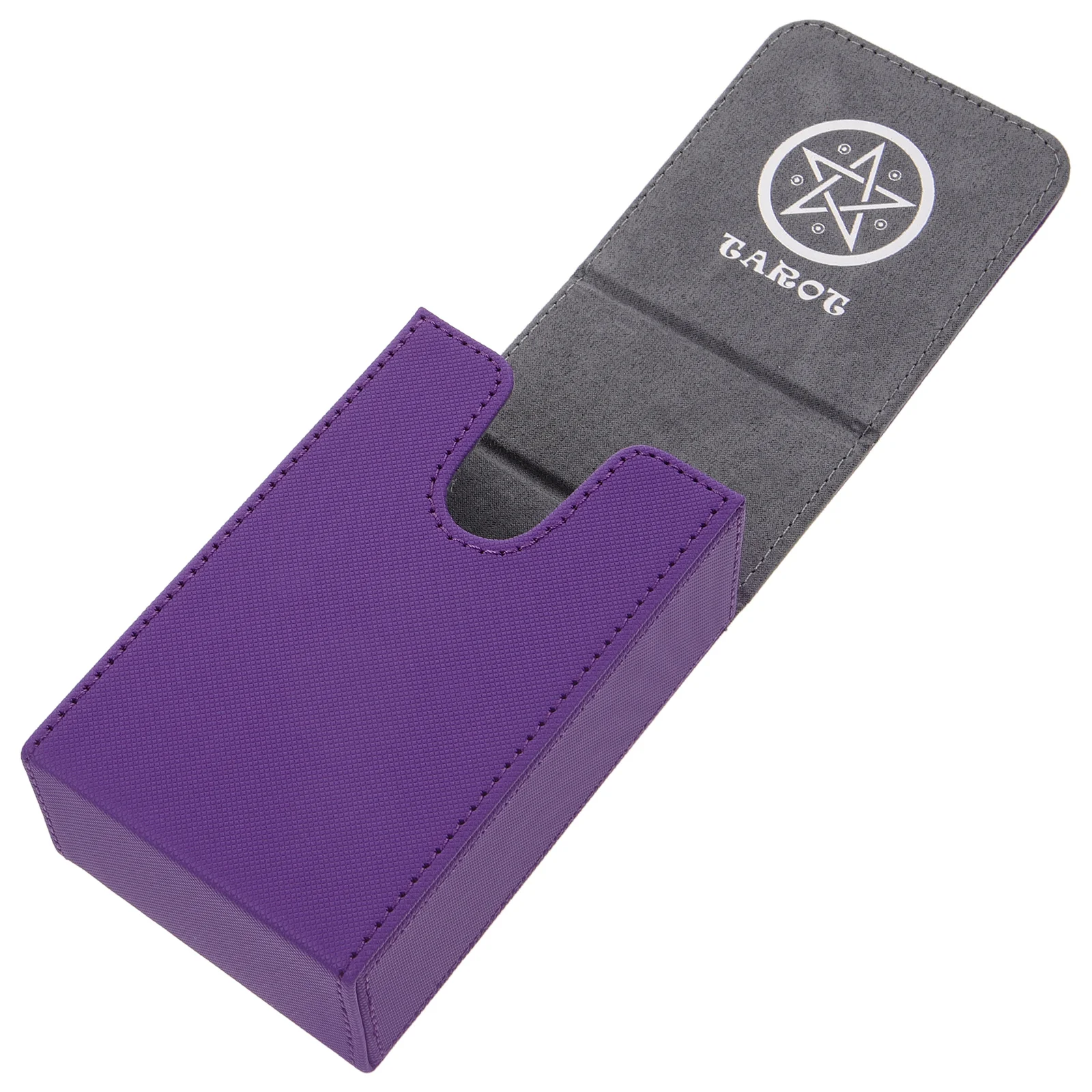 

Tarot Card Storage Box PU Waterproof Container Lid for Organizing Cards Divination Tools Portable Games