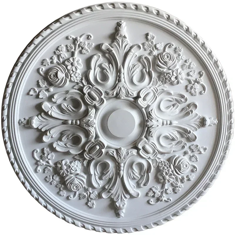 Chandelier Ceiling Plate Decor Rosette D800mm PU Decorative Ceiling Rose Pendent Lamp Base Panel Wall Moulding Medallion