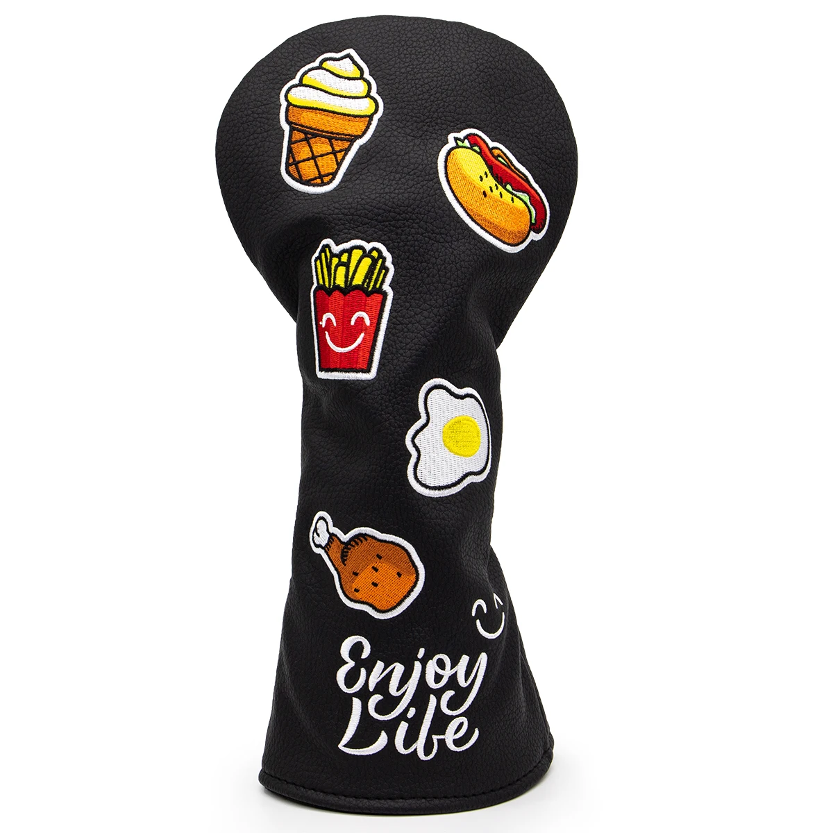 Golf Club Headcovers for Driver Fairway Hybrid Wood Head covers Hamburger Design #1 #3 #5 Woods Headcover Black  PU Premium