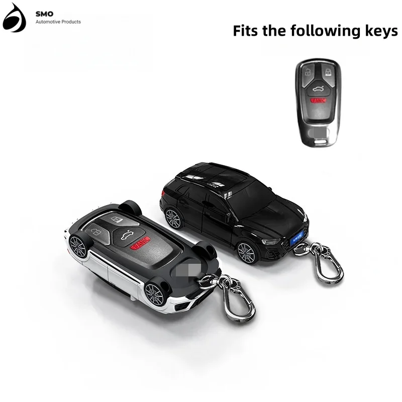 For Audi Q5L Key Cover With Light Car Keyfob Car Model Key Protection Cover Auto Supplies Creative Personalized Gifts New