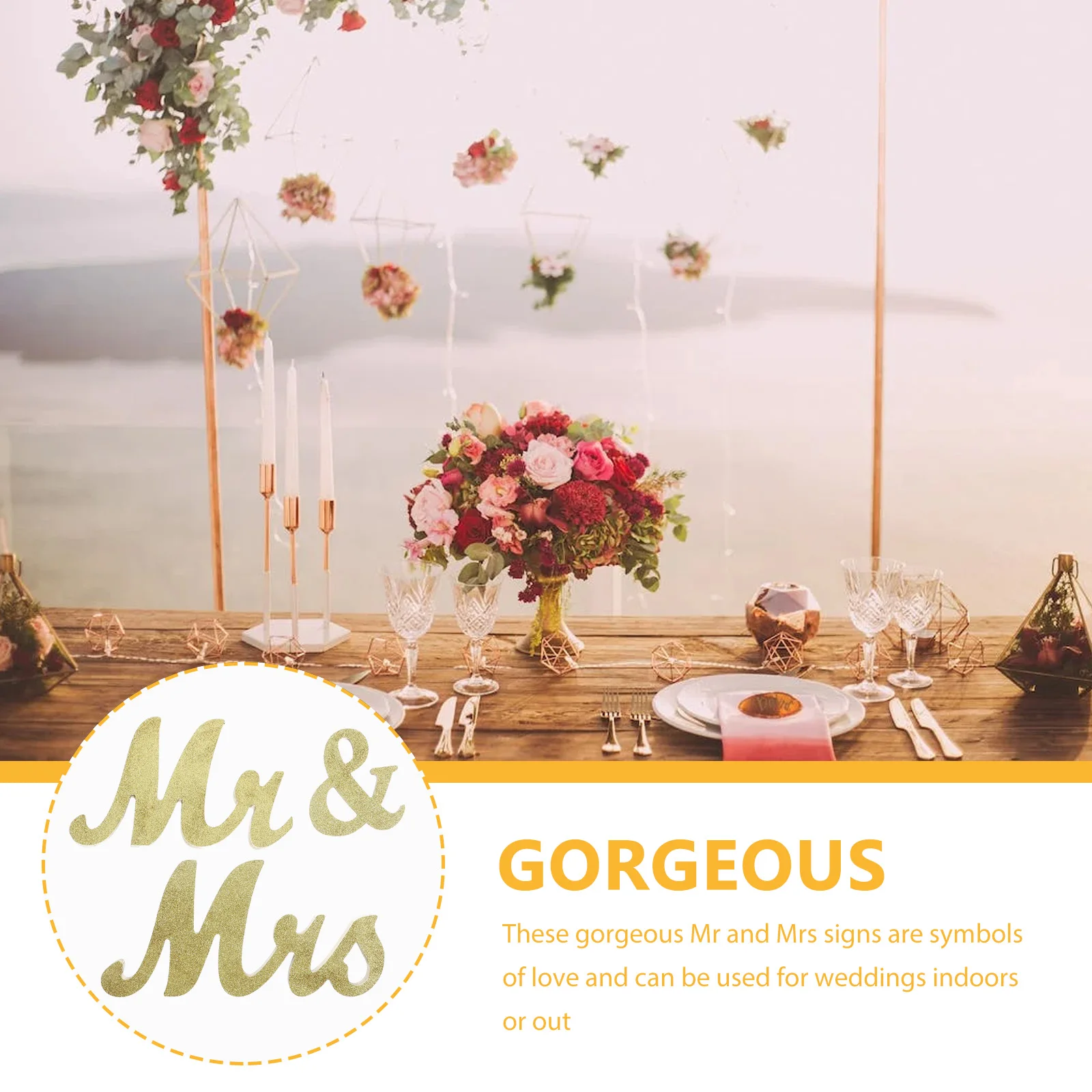 

Dining Table Wedding Logo Miss Decor Centerpiece Decorations MDF Valentines Day Valentine's