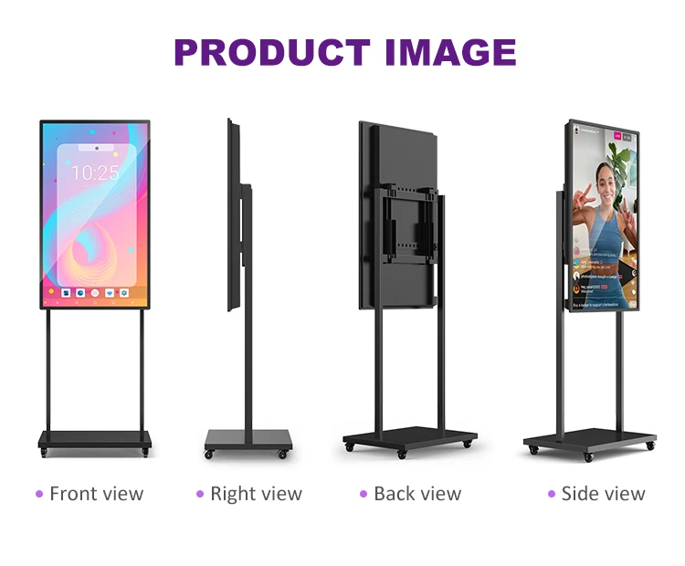 32 43 Macchina pubblicitaria da 49 pollici Spettacolo dal vivo Streaming Stand Schermo interattivo per apparecchiature di trasmissione