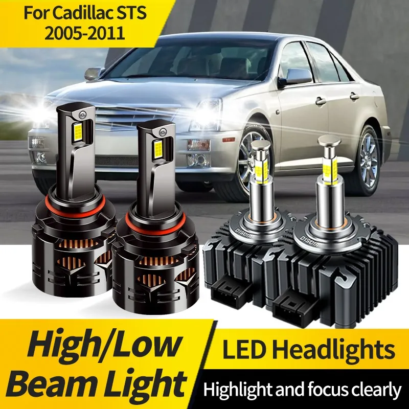 

2PCS Canbus D1S HID LED Headlight Bulb 9005 HB3 Hi/Lo Beam Lamp Super Bright 6000k White Front Lights For Cadillac SRX 2010-2016