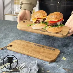 Custom Mini High Quality Kitchen Wooden Chopping Tray Blocks Cutting Board Pizza Bread Fruit Sushi Tray Hangable Kitchen Tool