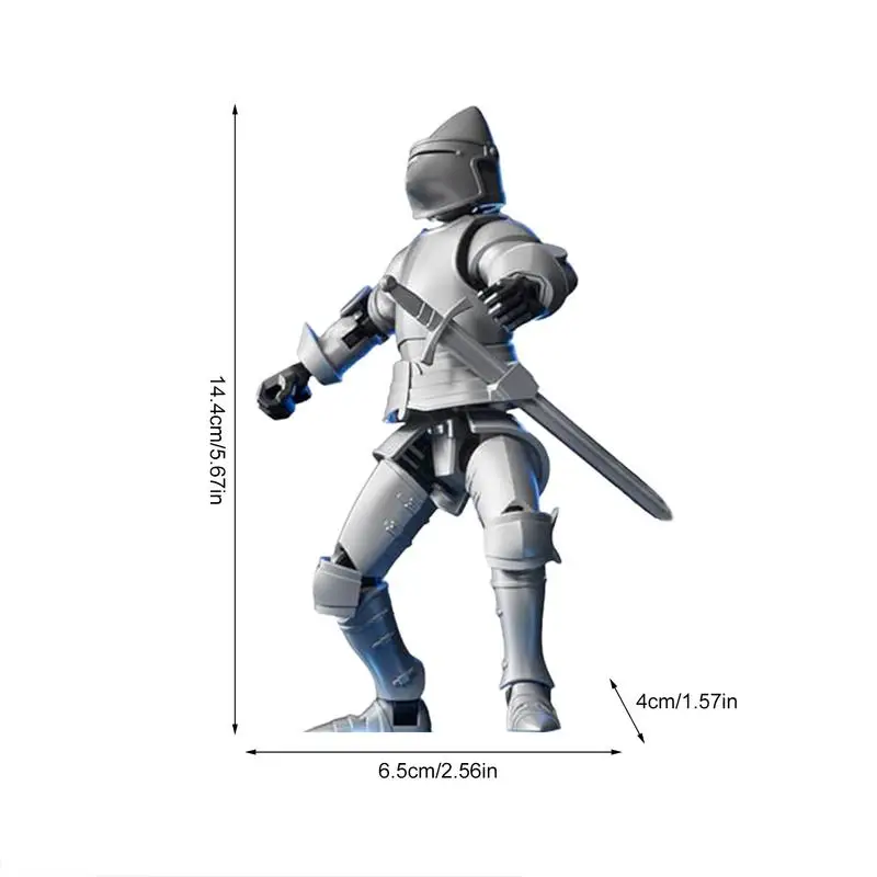Action Figure Guerriero Stampata In 3D – 13 Cm Con Giunti Multi-articolati, Mantello E Cappello, Perfetta Per Decorazione Scrivania E Regalo Originale
