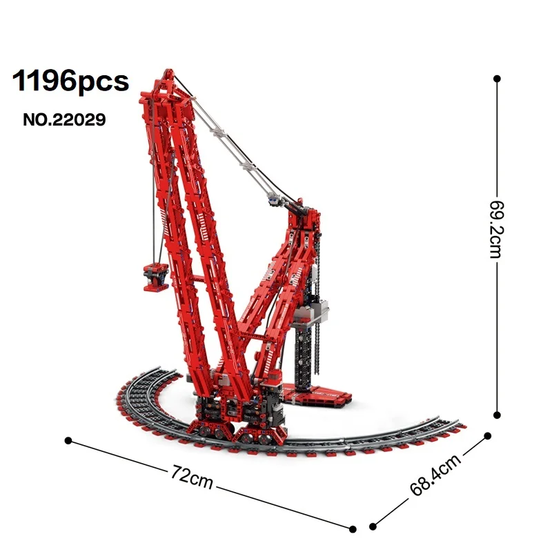 

Assembling Toys for Boys Gift Set 22029 1196pcs MOC Electrical Mechanical Engineering SK6000 Crane Building Blocks Model Bricks