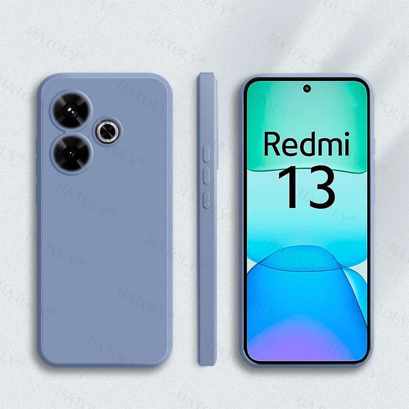 Xiaomi Redmi 13 için Kılıf Kapak Redmi 13 4G Yumuşak Orijinal Sıvı Silikon Şeker Renk Case Arka Redmi 13 Kılıf 6.79 inç