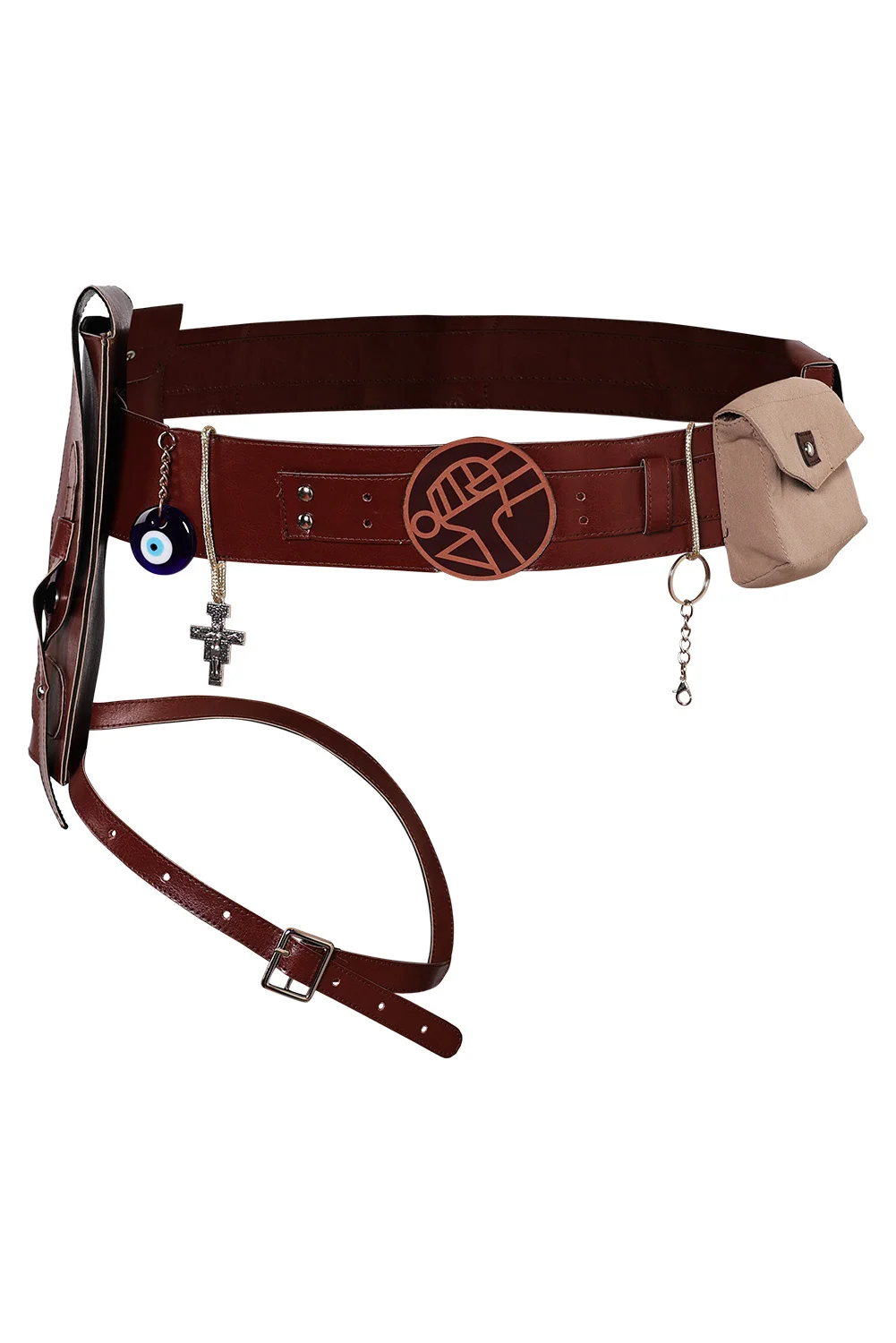 2024 Movie The Crooked Man Cosplay Hellboy Belt PU Leather Hallowmas Party Carnival Role Play Props Cosplay Outfits Accessories