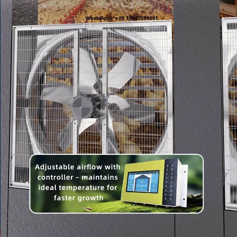 High Airflow Warehouse Factory Hammer Ventilation Fan Push Pull Poultry Farm Fan Chicken Greenhouse Ventilation Exhaust Fan