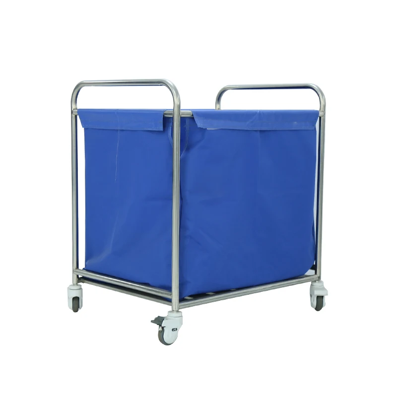 Product Clinic Used Stainless Steel Dressing Trolley Nursing Cart Medical Equipment Laundry Trolley