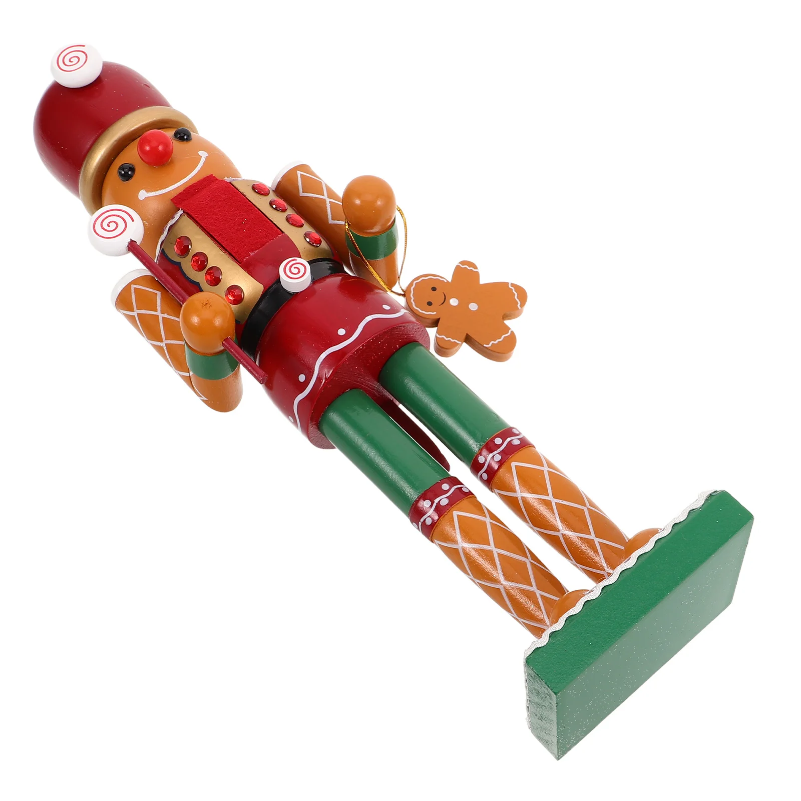 

Cute Gingerbread Nutcracker Decoration Sturdy Soldier Design Festive Home Ambiance Enhancer for Tabletop Mantel Shelf Xmas