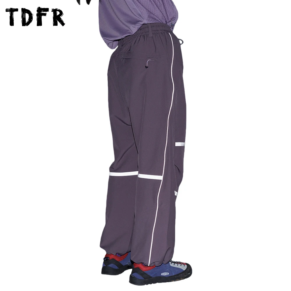 عاكس البضائع عداء ببطء السراويل الرجال إلكتروني طباعة سفاري نمط مقاوم للماء سريعة الجافة مرونة الخصر واسعة الساق السراويل الفضفاضة رجل #2